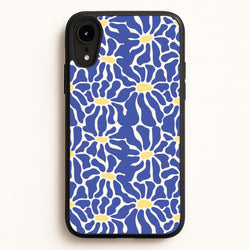 Dark Blue Flowers - Summer  - Summer Phone Case for iPhone XR