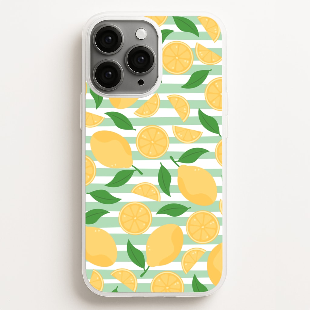 Lemons Pattern - Summer  - Summer Phone Case for iPhone 16 Pro Max