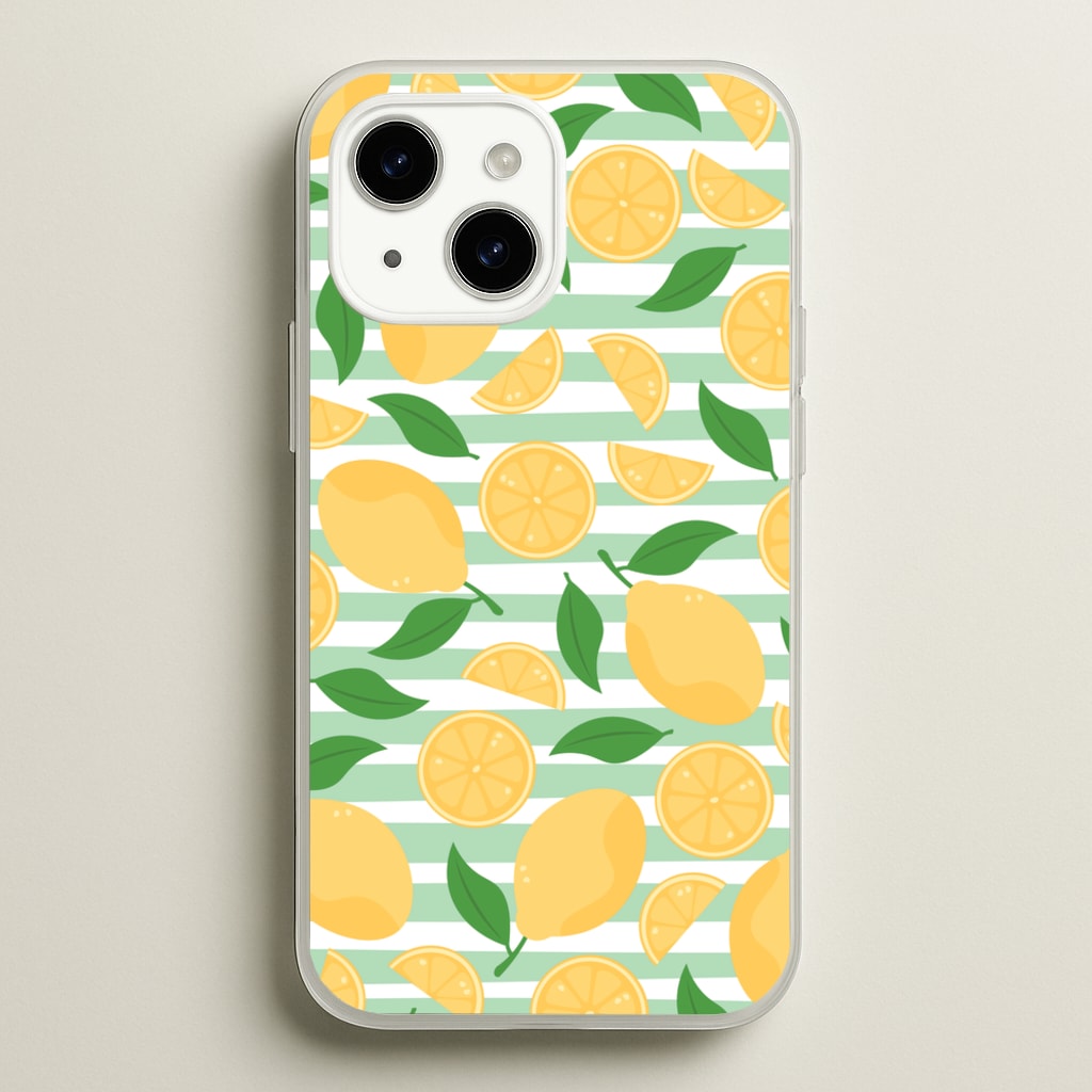 Lemons Pattern - Summer  - Summer Phone Case for iPhone 15