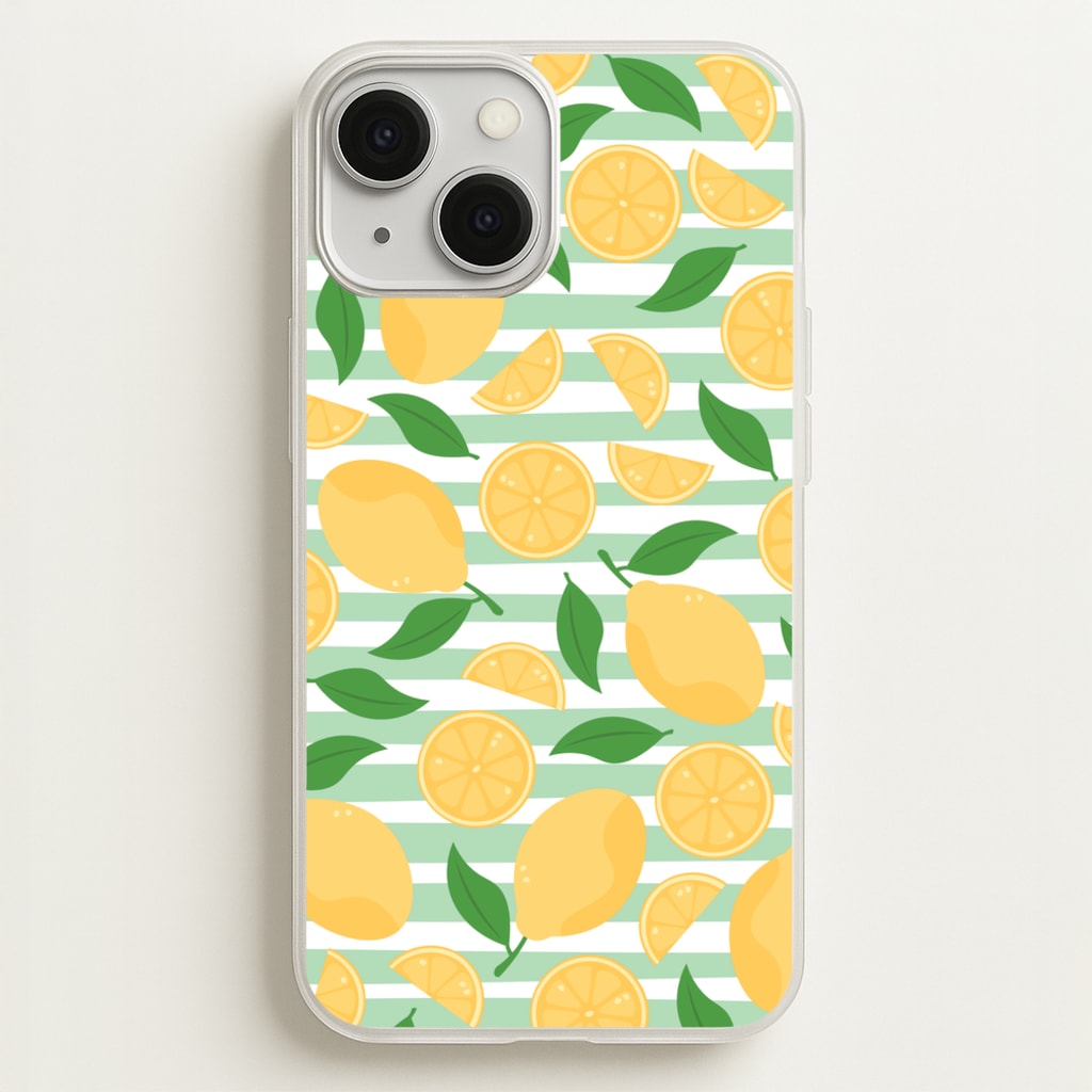 Lemons Pattern - Summer  - Summer Phone Case for iPhone 13 Mini