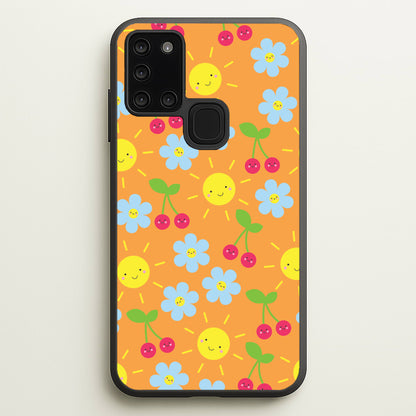 Vibey Pattern - Summer  - Summer Phone Case for Galaxy A21s