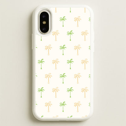 Green And Yellow Palms Pattern  - Summer Phone Case for iPhone X / XS