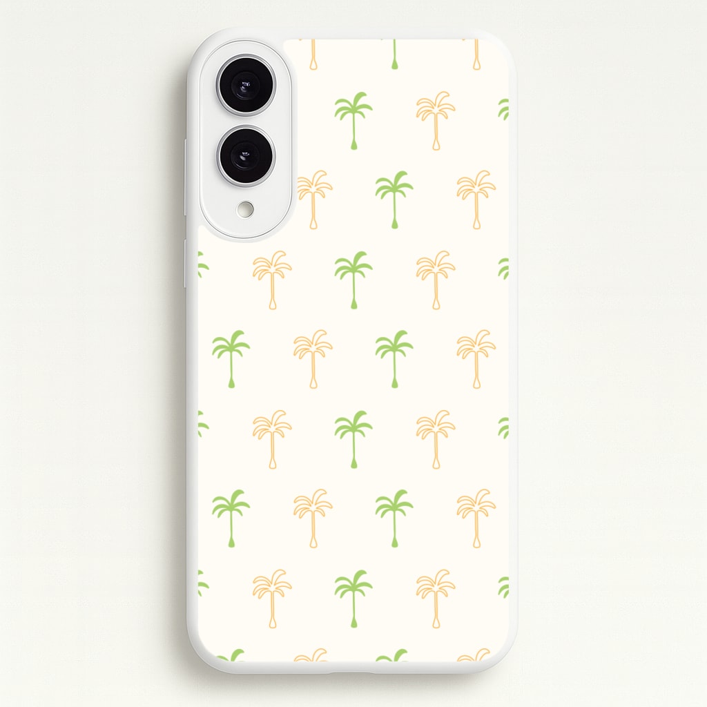 Green And Yellow Palms Pattern  - Summer Phone Case for Galaxy S25 Edge