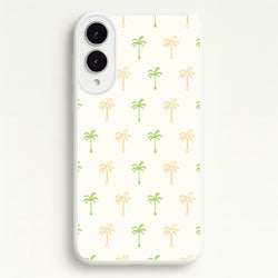 Green And Yellow Palms Pattern  - Summer Phone Case for Galaxy S25 Edge