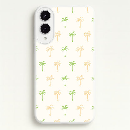 Green And Yellow Palms Pattern  - Summer Phone Case for Galaxy S25 Edge
