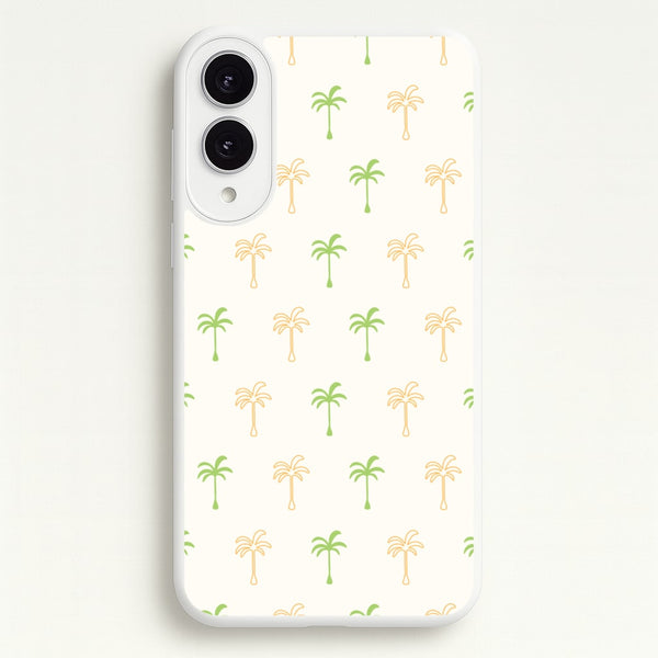 Green And Yellow Palms Pattern  - Summer Phone Case for Galaxy S25 Edge