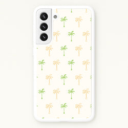 Green And Yellow Palms Pattern  - Summer Phone Case for Galaxy S21