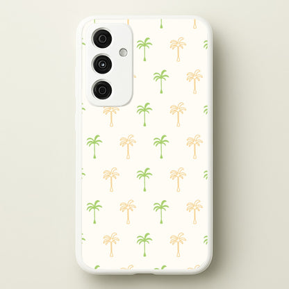 Green And Yellow Palms Pattern  - Summer Phone Case for Galaxy A35