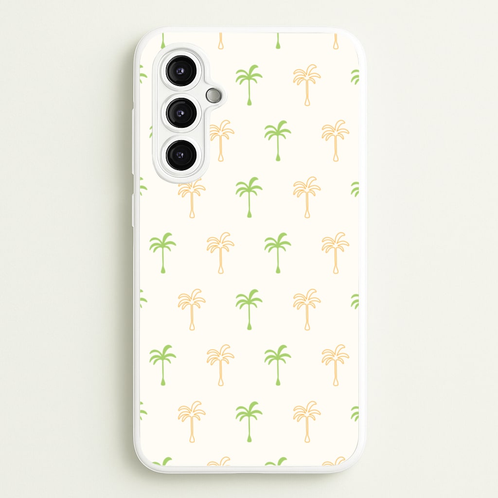 Green And Yellow Palms Pattern  - Summer Phone Case for Galaxy A14