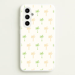 Green And Yellow Palms Pattern  - Summer Phone Case for Galaxy A14