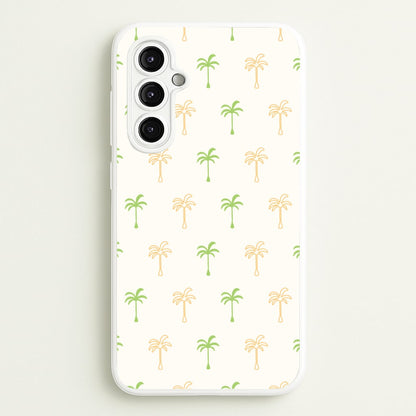 Green And Yellow Palms Pattern  - Summer Phone Case for Galaxy A14