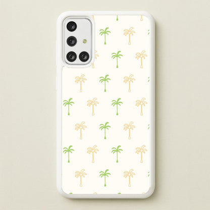 Green And Yellow Palms Pattern  - Summer Phone Case for Galaxy A71