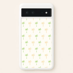 Green And Yellow Palms Pattern  - Summer Phone Case for Google Pixel 6