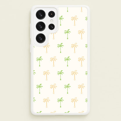 Green And Yellow Palms Pattern  - Summer Phone Case for Galaxy S23 Ultra
