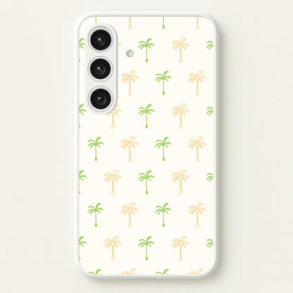 Green And Yellow Palms Pattern  - Summer Phone Case for Galaxy S25