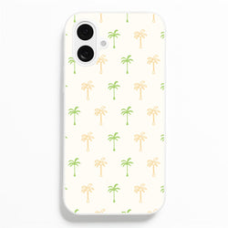 Green And Yellow Palms Pattern  - Summer Phone Case for iPhone 16 Plus