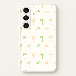 Green And Yellow Palms Pattern  - Summer Phone Case for Galaxy S24FE