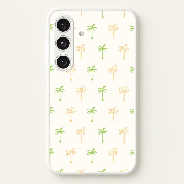 Green And Yellow Palms Pattern  - Summer Phone Case for Galaxy S24FE