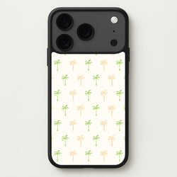 Green And Yellow Palms Pattern Phone Case for iPhone 17 Pro