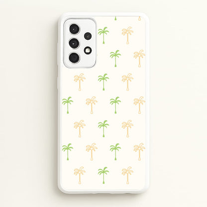 Green And Yellow Palms Pattern  - Summer Phone Case for Galaxy A52 / A52s
