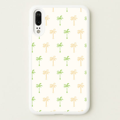 Green And Yellow Palms Pattern  - Summer Phone Case for Huawei P20