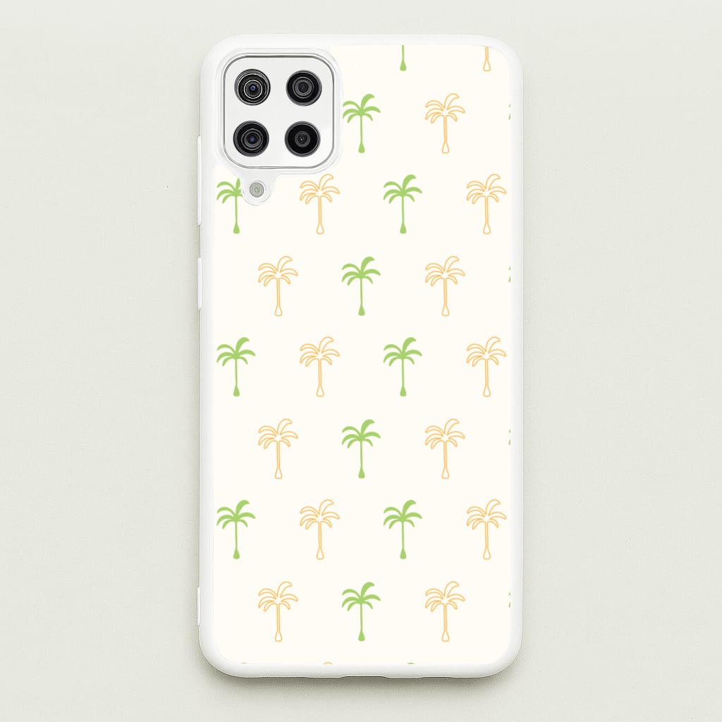 Green And Yellow Palms Pattern  - Summer Phone Case for Galaxy A12