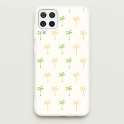 Green And Yellow Palms Pattern  - Summer Phone Case for Galaxy A12