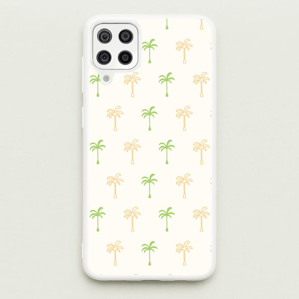 Green And Yellow Palms Pattern  - Summer Phone Case for Galaxy A12