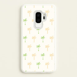 Green And Yellow Palms Pattern  - Summer Phone Case for Galaxy S9 Plus