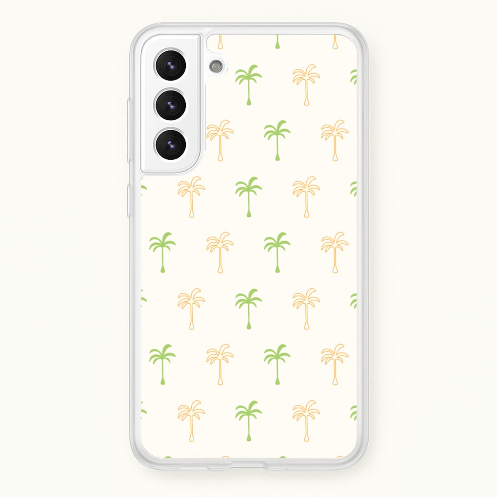 Green And Yellow Palms Pattern  - Summer Phone Case for Galaxy S22 Plus