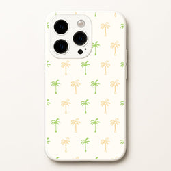 Green And Yellow Palms Pattern  - Summer Phone Case for iPhone 14 Pro