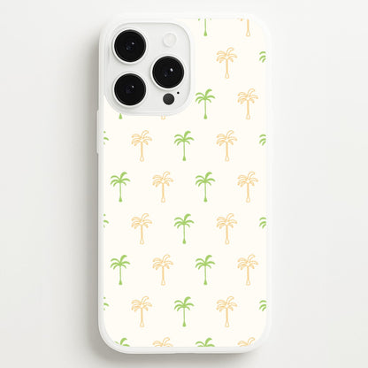 Green And Yellow Palms Pattern  - Summer Phone Case for iPhone 13 Pro Max