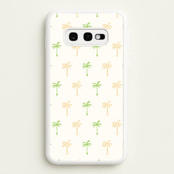 Green And Yellow Palms Pattern  - Summer Phone Case for Galaxy S10e