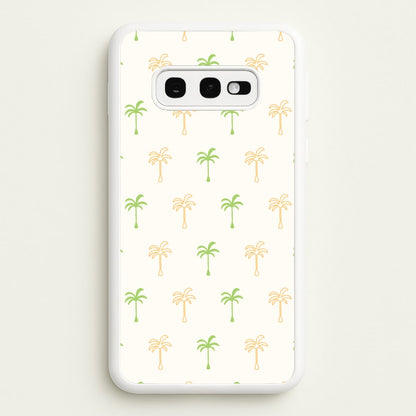 Green And Yellow Palms Pattern  - Summer Phone Case for Galaxy S10e