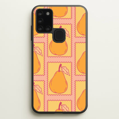 Pear Stamps Pattern  - Summer Phone Case for Galaxy A21s