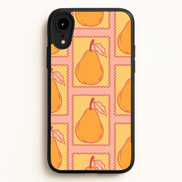 Pear Stamps Pattern  - Summer Phone Case for iPhone XR