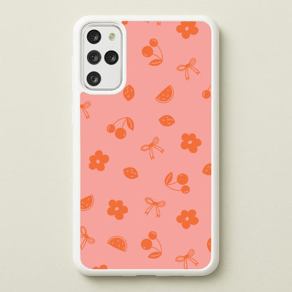 Coquette Orange Cherries Pattern  - Summer Phone Case for Galaxy S20 Plus