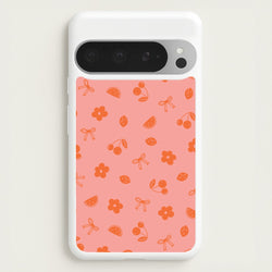 Coquette Orange Cherries Pattern  - Summer Phone Case for Google Pixel 9 Pro XL
