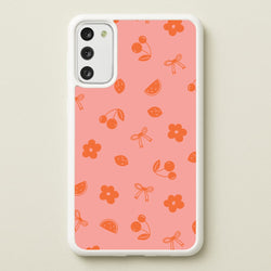 Coquette Orange Cherries Pattern  - Summer Phone Case for Galaxy S20FE