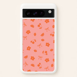 Coquette Orange Cherries Pattern  - Summer Phone Case for Google Pixel 8 Pro