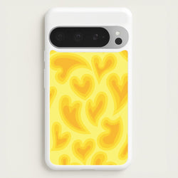 Trippy Summer Hearts Yellow Pattern  - Summer Phone Case for Google Pixel 9 Pro XL
