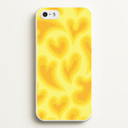 Trippy Summer Hearts Yellow Pattern  - Summer Phone Case for iPhone 5 / 5s / SE 2016