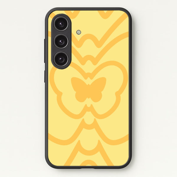 Abstract Orange Butterfly   - Summer Phone Case for Galaxy S24FE