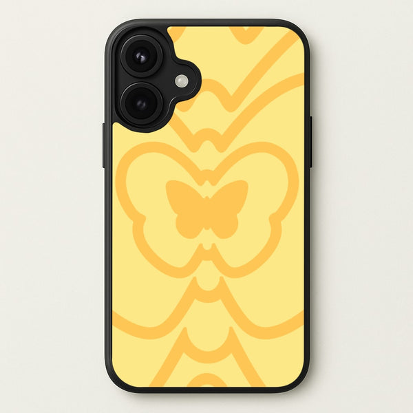 Abstract Orange Butterfly Phone Case for iPhone 17
