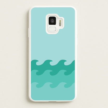 Cyan Beach Waves Pattern  - Summer Phone Case for Galaxy S9