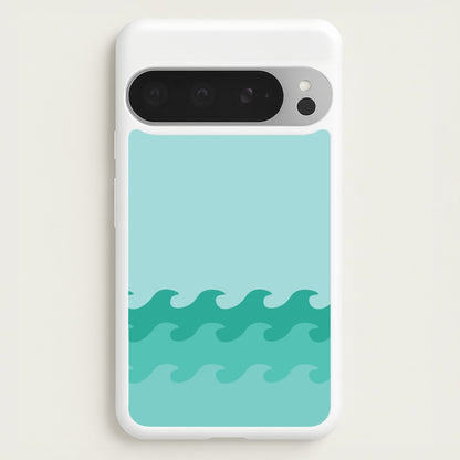 Cyan Beach Waves Pattern  - Summer Phone Case for Google Pixel 9 Pro XL