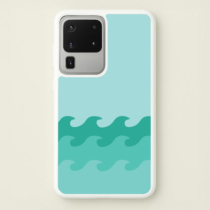 Cyan Beach Waves Pattern  - Summer Phone Case for Galaxy S20 Ultra
