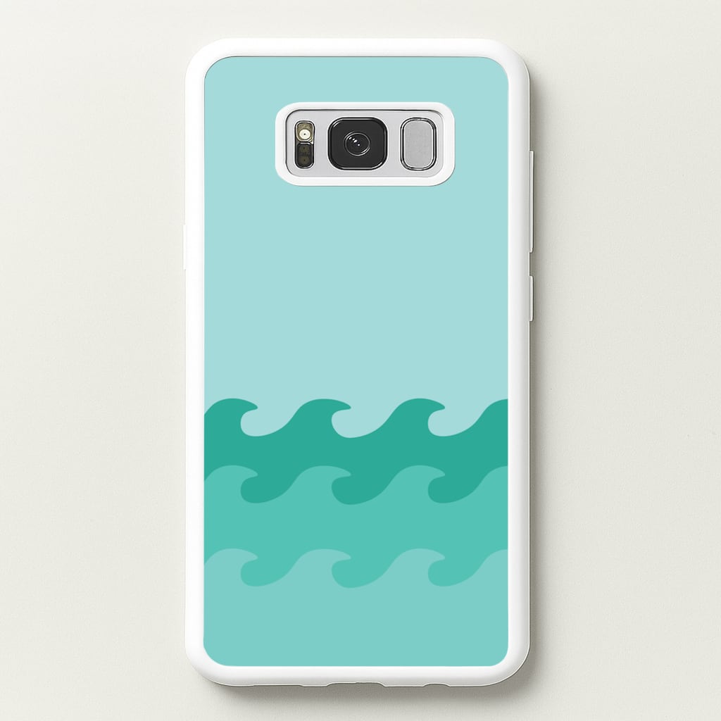 Cyan Beach Waves Pattern  - Summer Phone Case for Galaxy S8 Plus