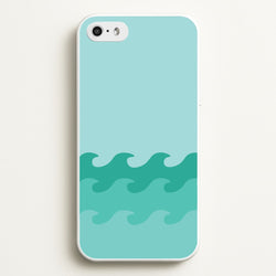 Cyan Beach Waves Pattern  - Summer Phone Case for iPhone 5 / 5s / SE 2016