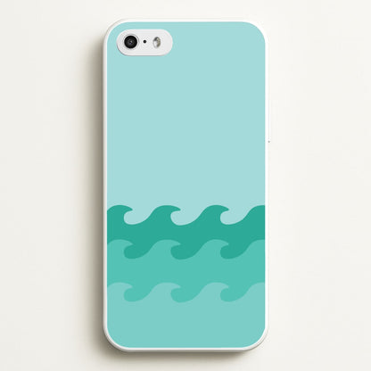 Cyan Beach Waves Pattern  - Summer Phone Case for iPhone 5 / 5s / SE 2016